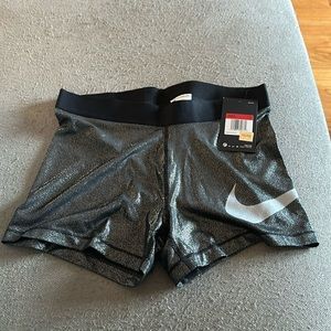 NWT Nike pro glitter shorts
